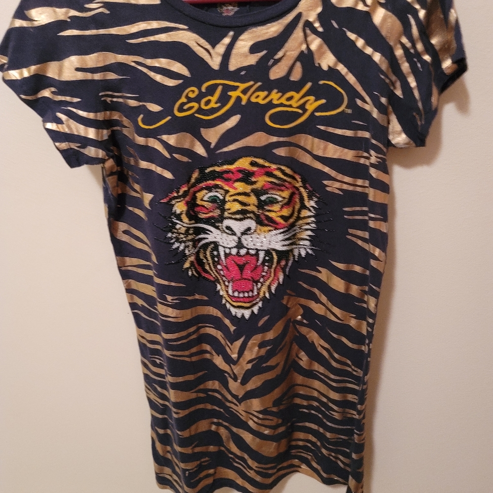 Large Ed Hardy tshirt dress.
